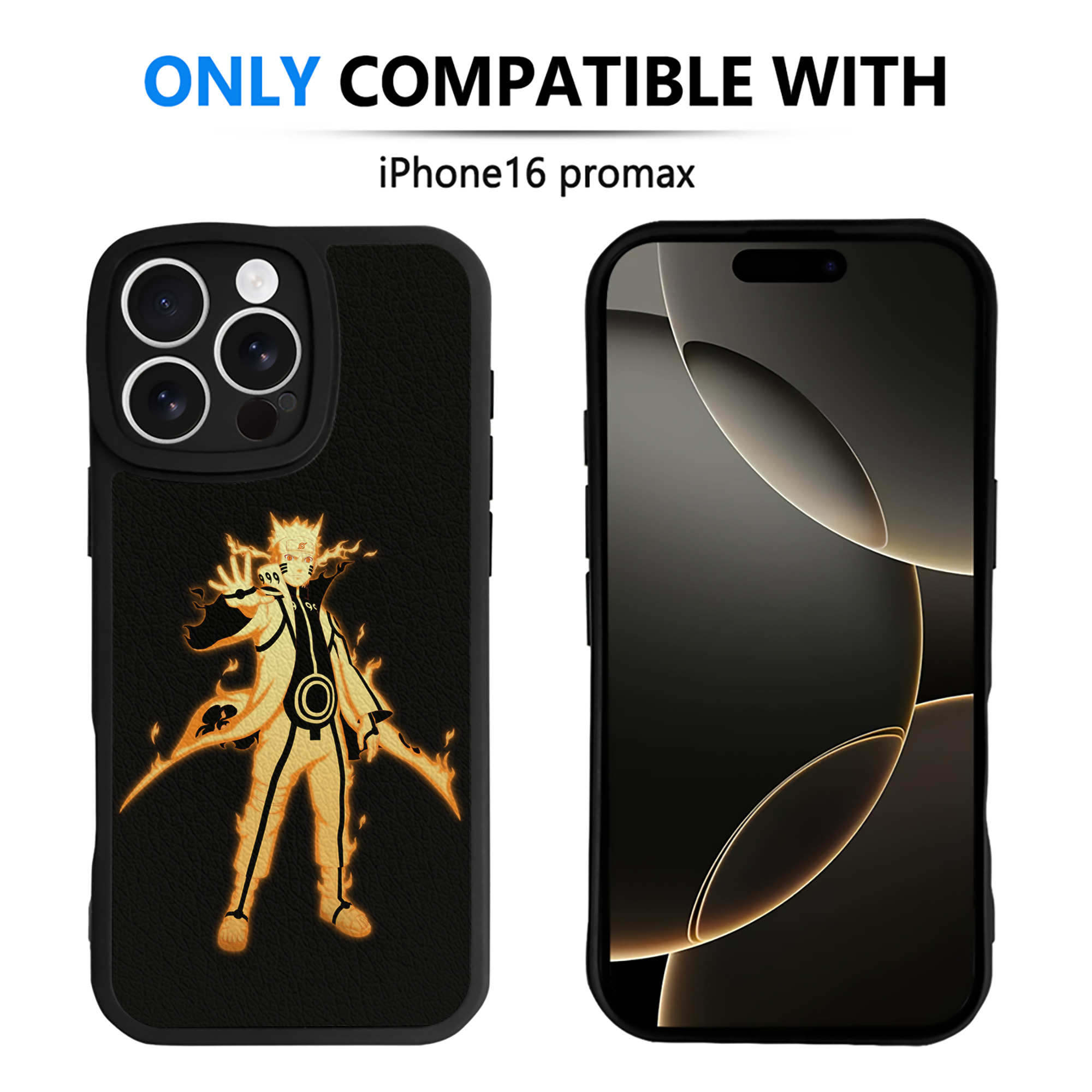 （画像用） NARUTO -ナルト- うずまき ナルト Uzumaki Naruto 【iPhone 16シリーズ対応】シリコンスマホケース（レザー調） 材質：シリコン
